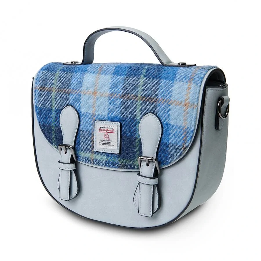 Kabelka The Medium Cobble Satchel Blue Tartan - Islander