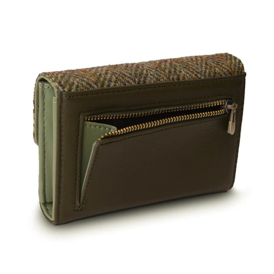 Malá peněženka Clasp Purse Chestnut Herringbone - Islander