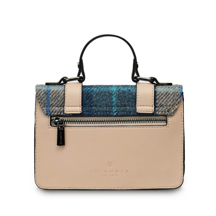 Kabelka The Mini Satchel Navy Beige Tartan - Islander