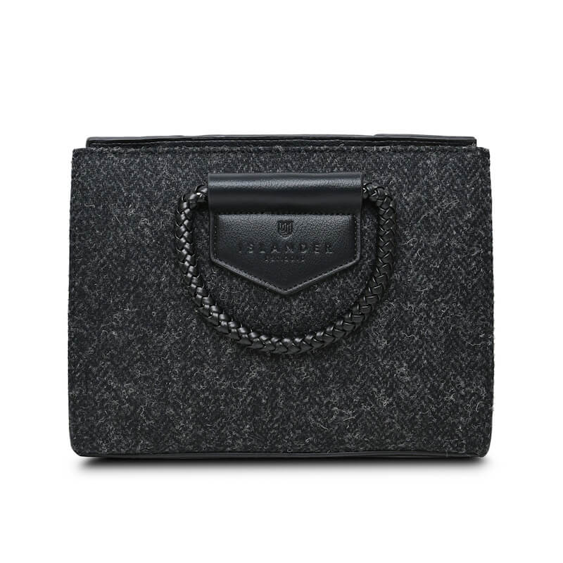 Kabelka The Arran Tote Black Herringbone - Islander