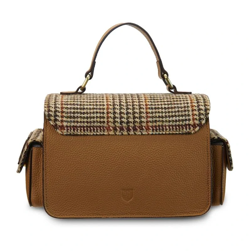 Kabelka The Melrose Beige Dogtooth kožená - Islander