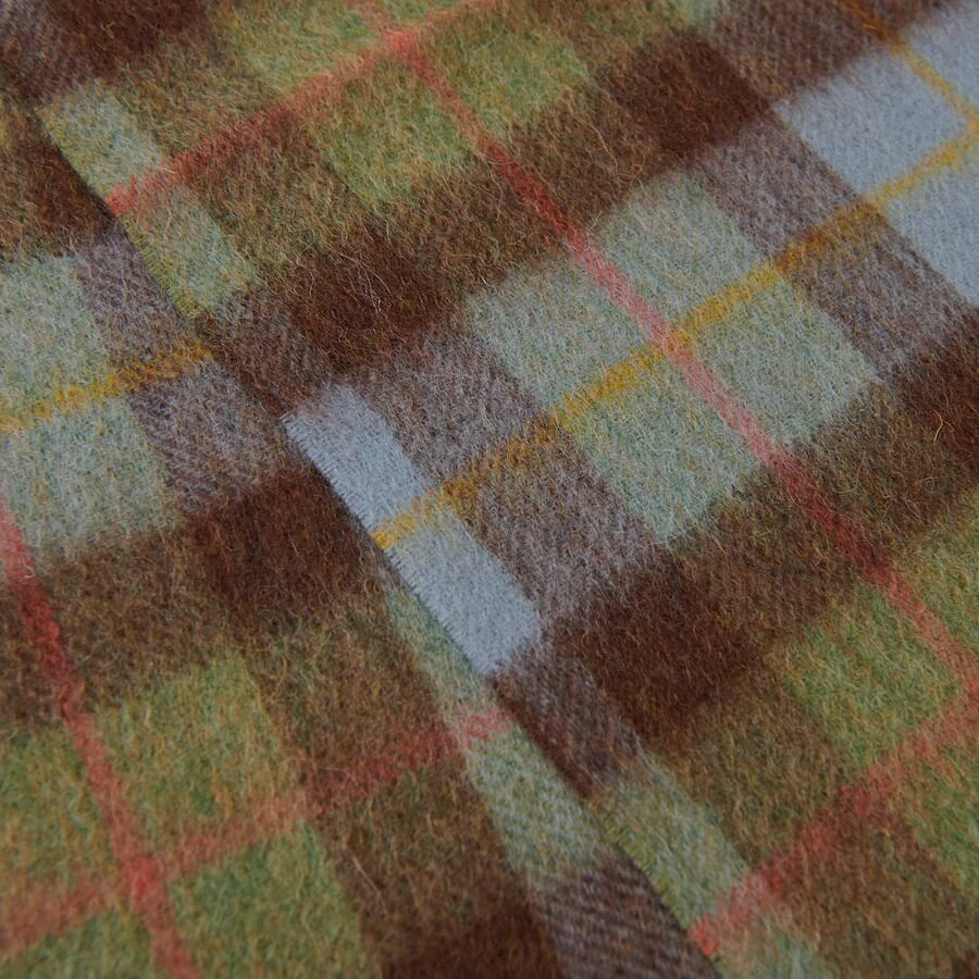 Šála z jehněčí vlny Gunn Tartan krátká 150x27 cm - Islander