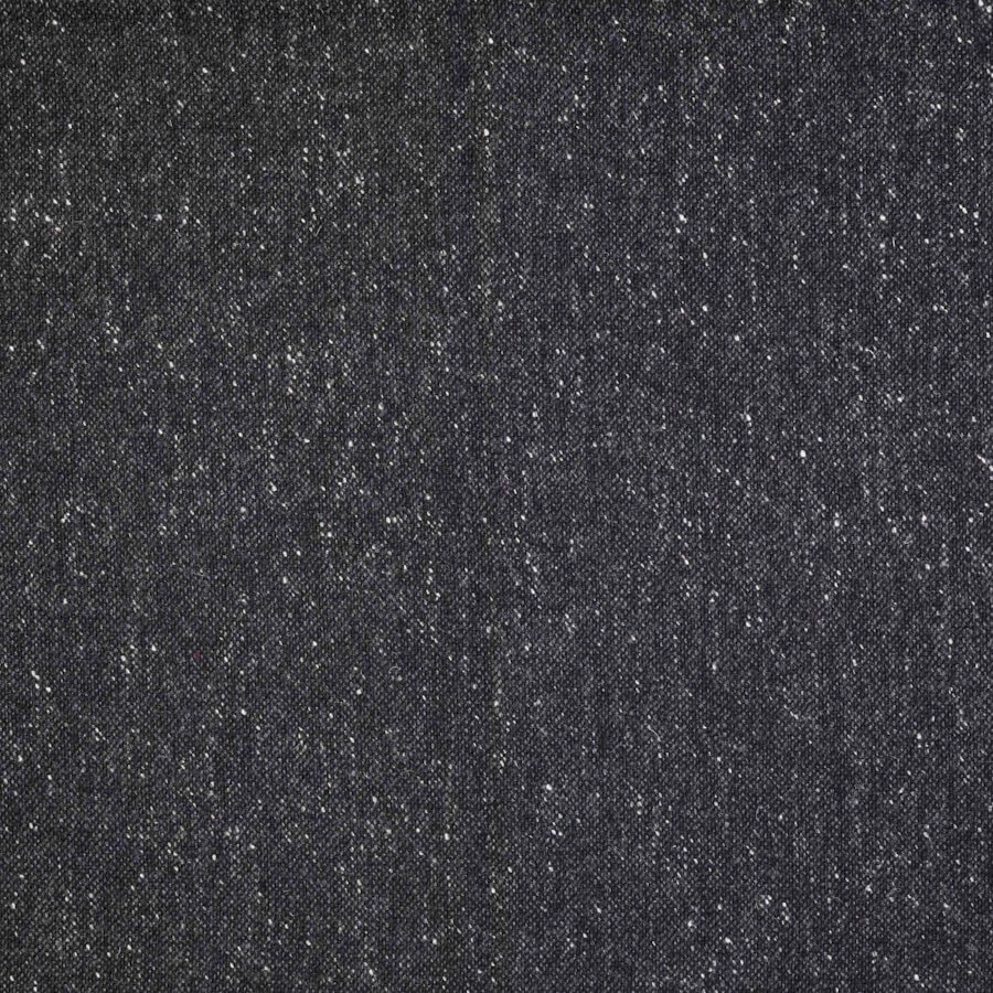 Vlněná látka metráž š. 150 cm - Grey Black Donegal Plain Weave