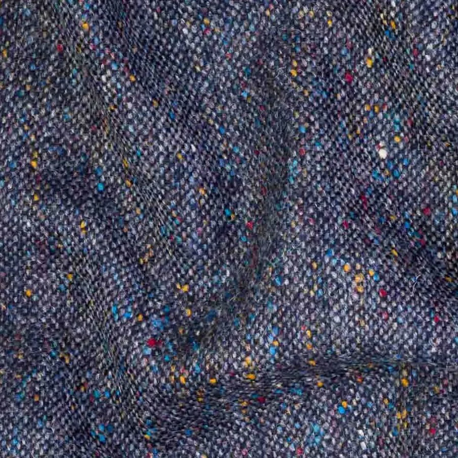 Vlněná látka metráž š. 150 cm - Blue Donegal Plain Weave