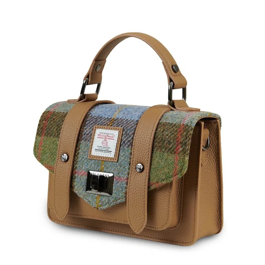 Kabelka The Leather Mini Satchel Gunn Tartan kožená - Islander