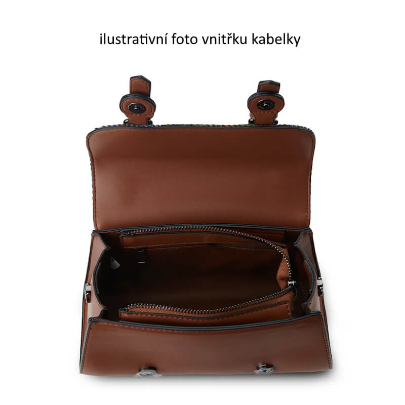 Kabelka The Victoria Satchel Black Herringbone - Islander
