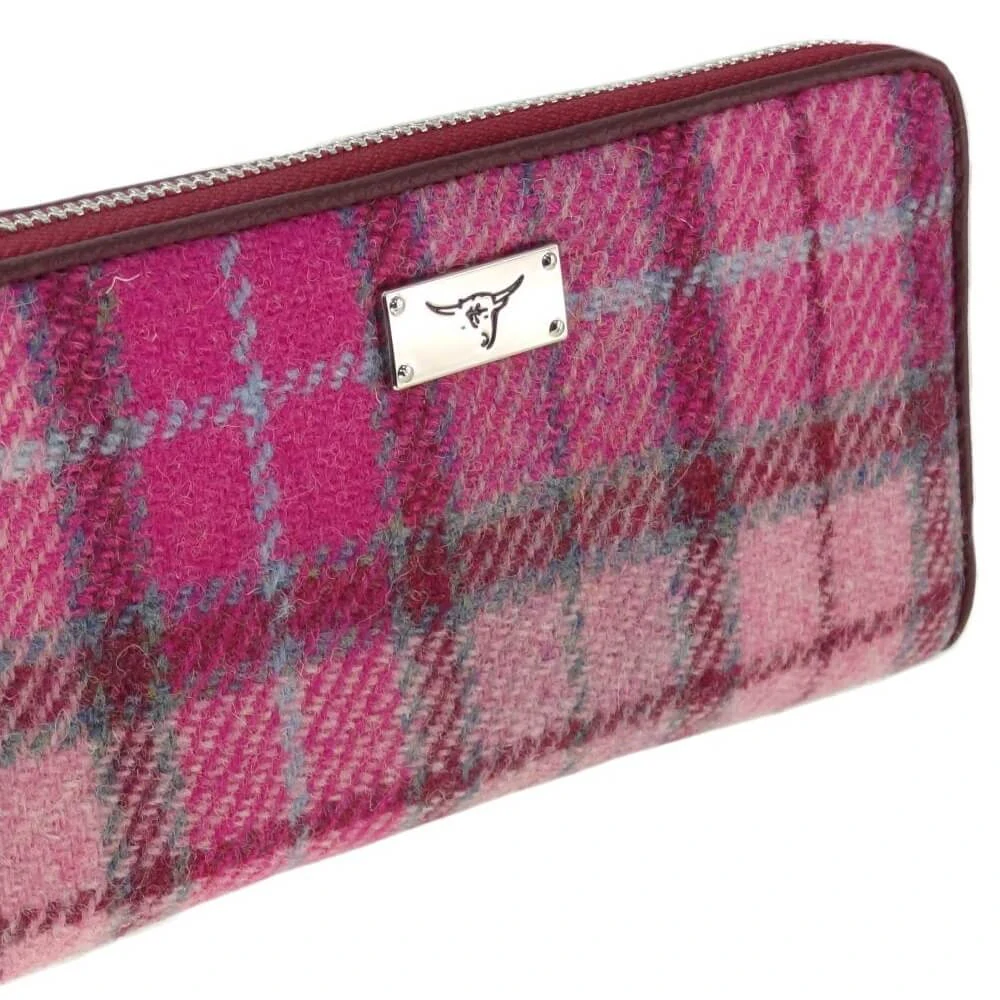 Peněženka Staffa Harris Tweed - Vibrant Pink Buchanan