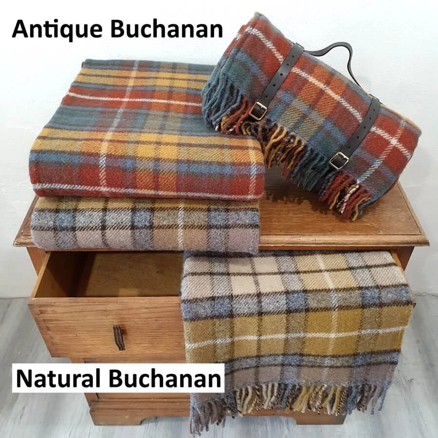Vlněná deka Tartan Natural Buchanan 183 x 150 cm Tweedmill