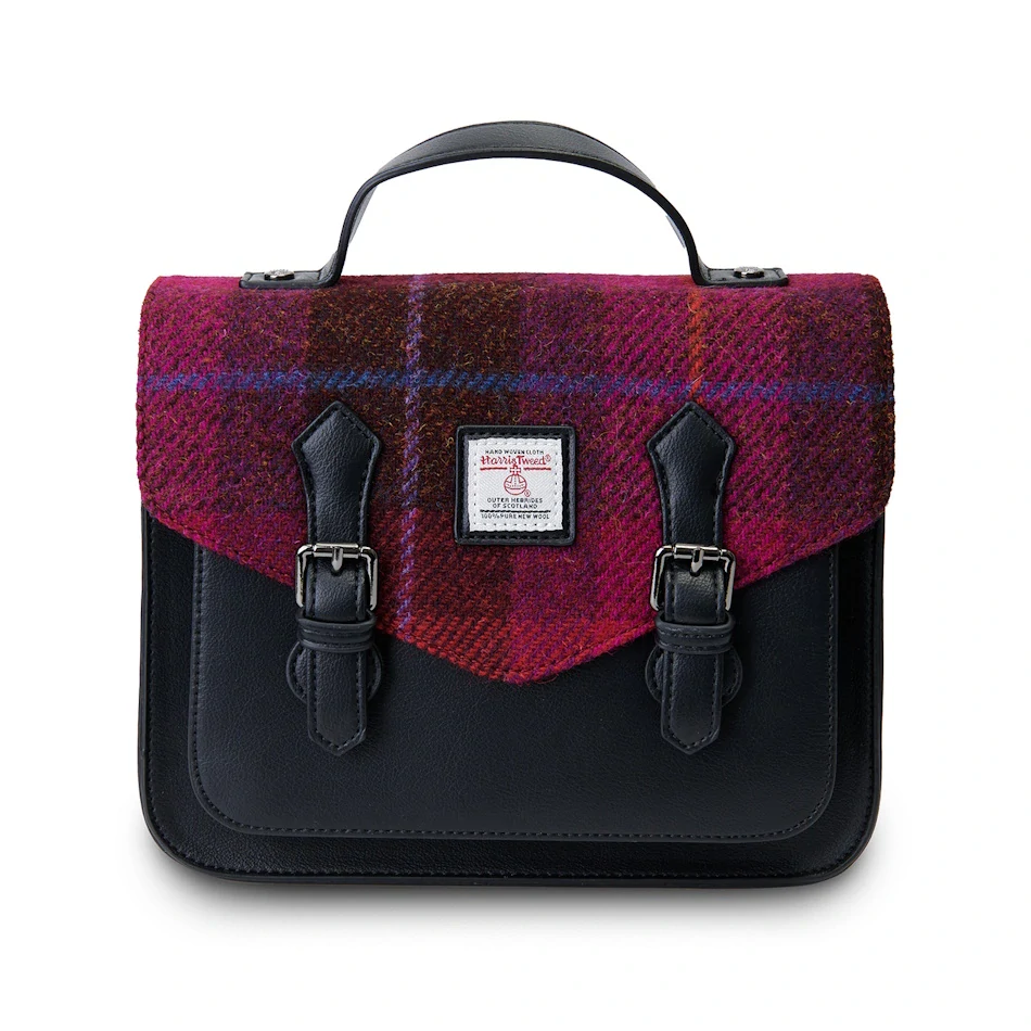 Kabelka The Medium Calton Satchel Fuchsia Tartan - Islander