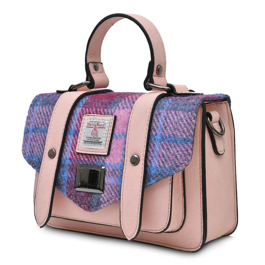 Kabelka The Mini Satchel Pink and Blue Tartan - Islander