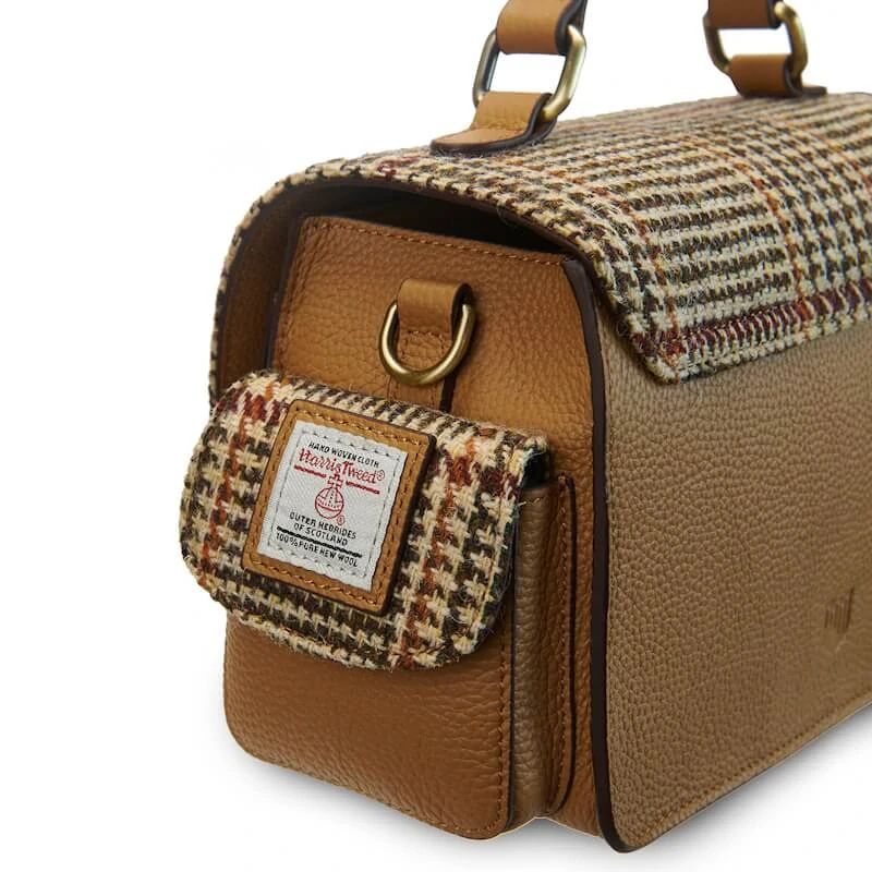 Kabelka The Melrose Beige Dogtooth kožená - Islander