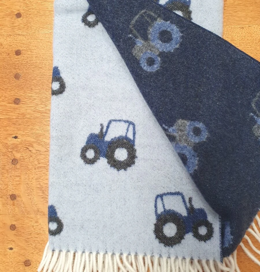 Merino vlněná dětská deka Tractor 100 x 75 cm Tweedmill