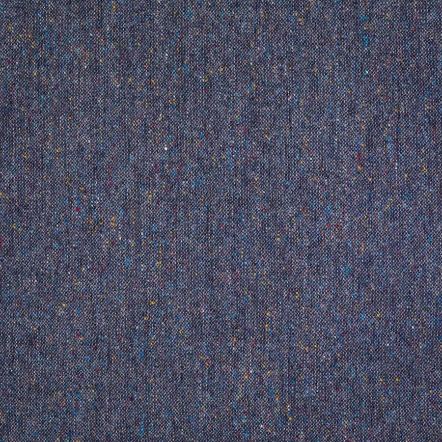 Vlněná látka metráž š. 150 cm - Blue Donegal Plain Weave