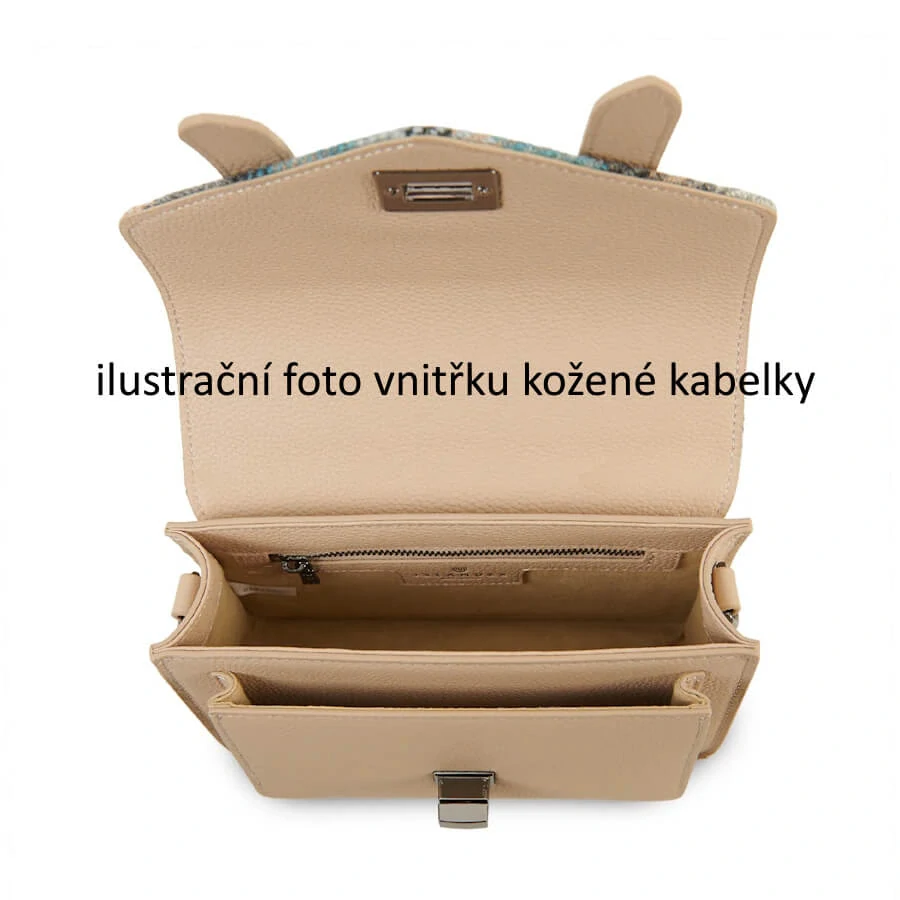 Kabelka The Leather Mini Satchel Beige Dogtooth kožená - Islander