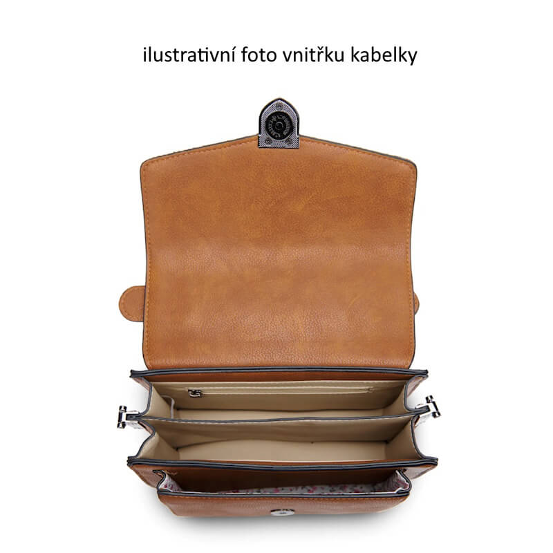 Kabelka The Envelope Satchel Black and White Dogtooth - Islander