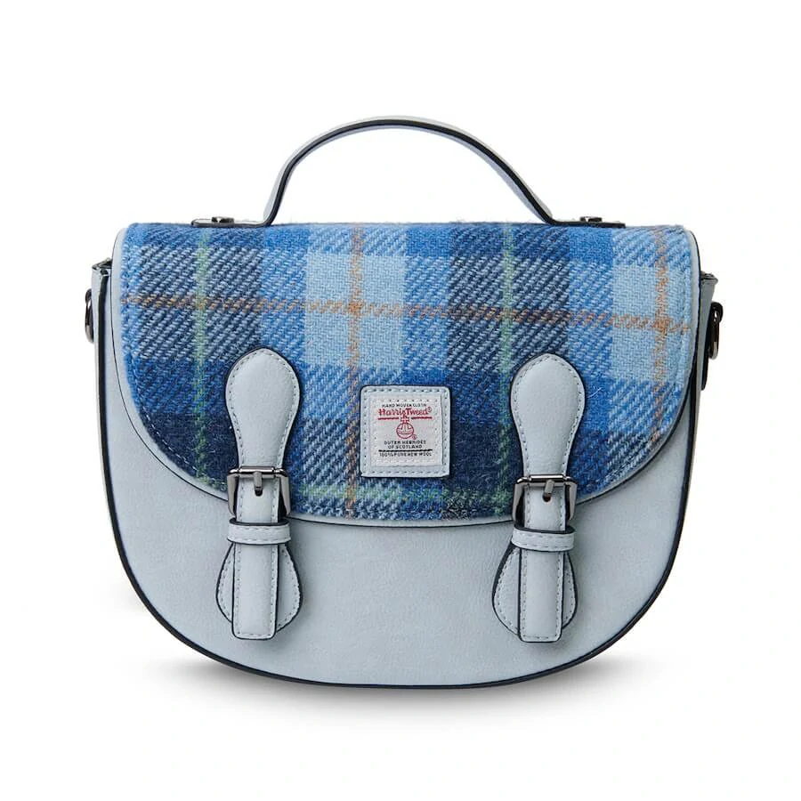 Kabelka The Medium Cobble Satchel Blue Tartan - Islander