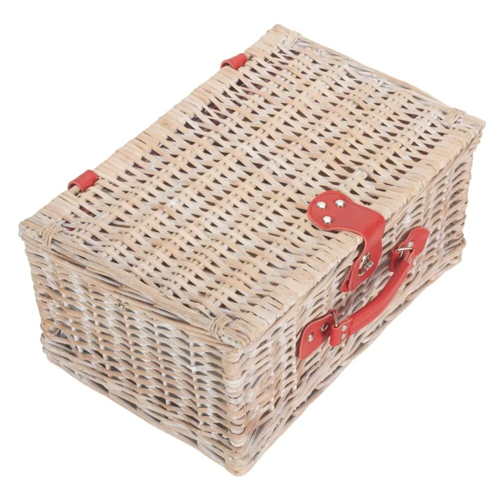 Piknikový koš RED GINGHAM proutěný pro 2 osoby