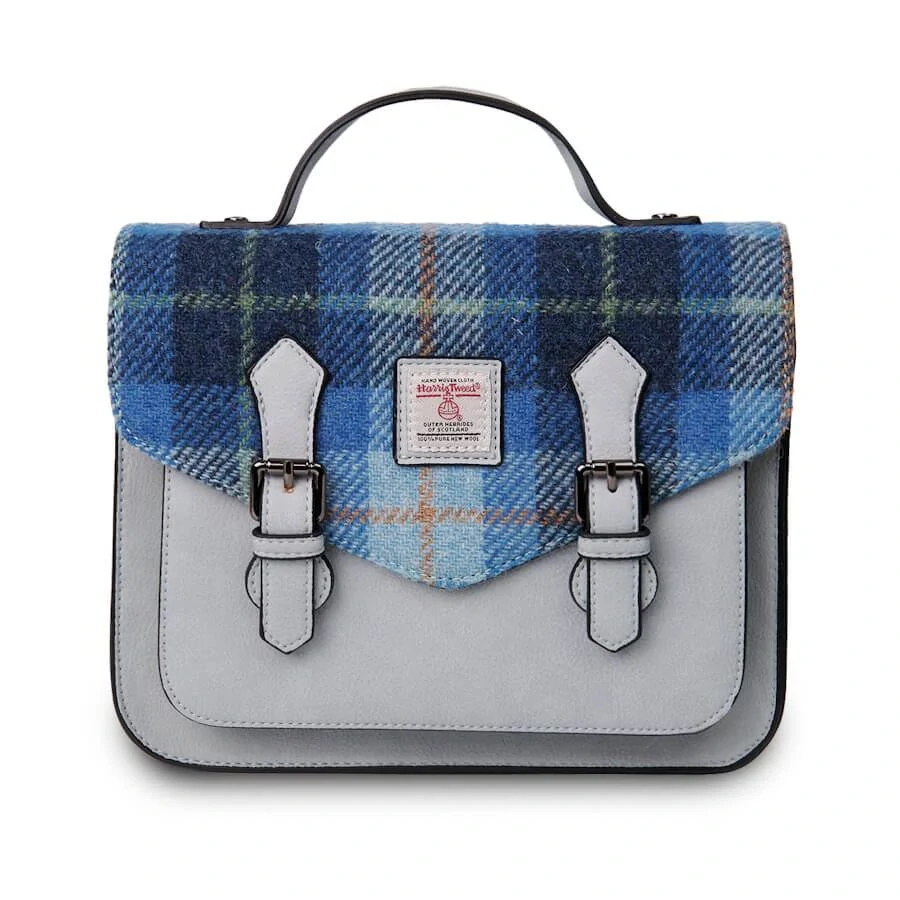 Kabelka The Medium Calton Satchel Blue Tartan - Islander