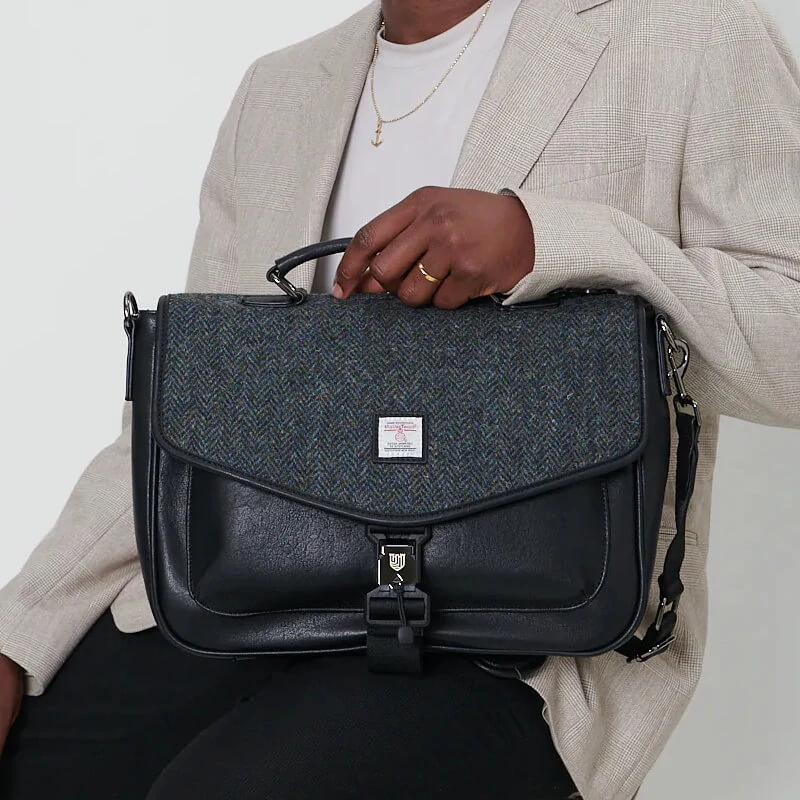 Aktovka / batoh Black Grey Herringbone - Islander