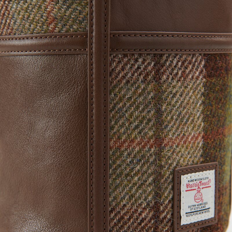 Kabelka The Orlagh Chestnut Tartan kožená - Islander