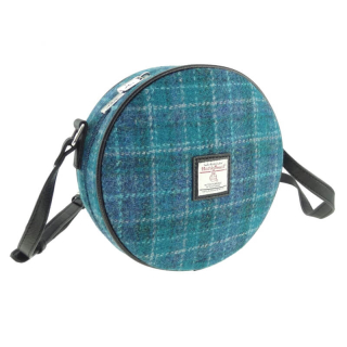 Kabelka Bannock Harris Tweed - Sea Blue Check
