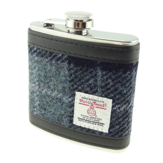 Placatka Harris Tweed 170ml - Grey Black Tartan