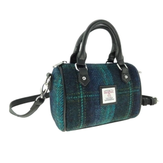 Kabelka Kilbride Harris Tweed Turquoise Overcheck - Glen Appin