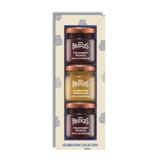 Dárková sada džemů se šampaňským - Mrs. Bridges Celebration Gift Pack 3 × 42g
