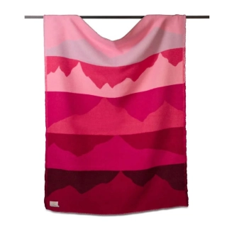 Vlněná deka Hills Pink (bez třásní) 200 x 130 cm Tweedmill