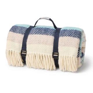 Pikniková vlněná deka Polo Seashore Stripe, 183x150 cm Tweedmill