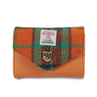 Malá peněženka Clasp Purse Orange Blue Tartan - Islander