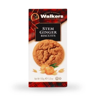 Zázvorové sušenky se zázvorem - Walkers Stem Ginger Biscuits 150g
