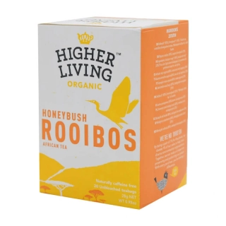 Rooibos & Honeybush BIO bez kofeinu – Higher Living (20 sáčků)