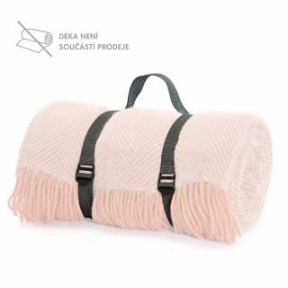 Popruh k piknikové dece šedý - Tweedmill
