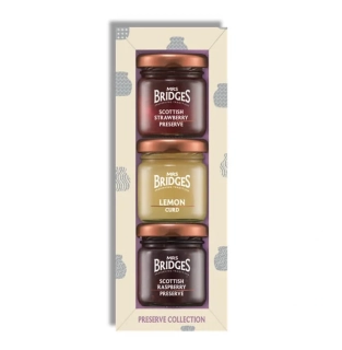 Dárková sada 2 džemy & citronový krém - Mrs. Bridges Celebration Gift Pack 3 × 42g