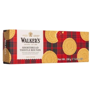 Skotské máslové sušenky kulaté s bodlákem - Walkers Thistle Shortbread 150g
