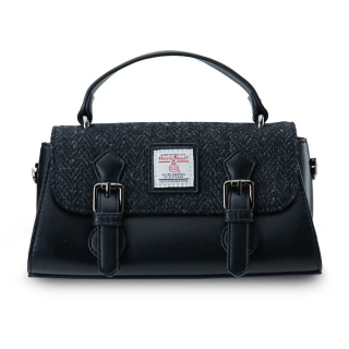 Kabelka The Victoria Satchel Black Herringbone - Islander