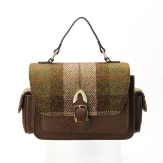 Kabelka The Melrose Chestnut Tartan kožená - Islander