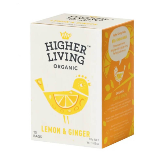 Bylinný čaj Citron a zázvor BIO - Higher Living (15 sáčků)