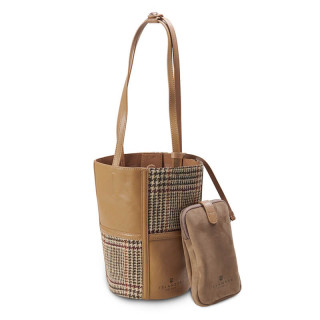 Kabelka The Orlagh Beige Dogtooth kožená - Islander
