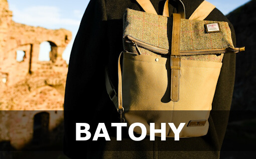 Městské batohy z látky Harris Tweed